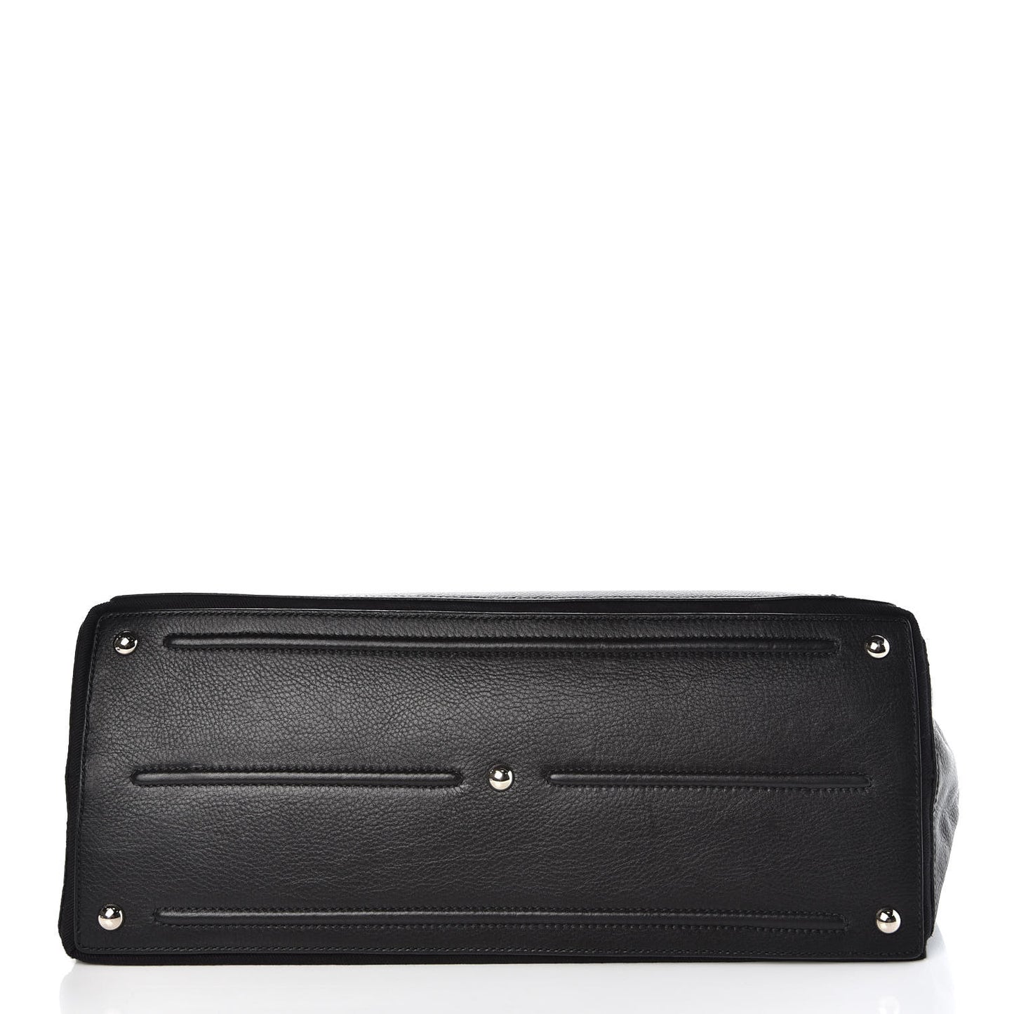 Calfskin Canvas Large Muse Two Black
