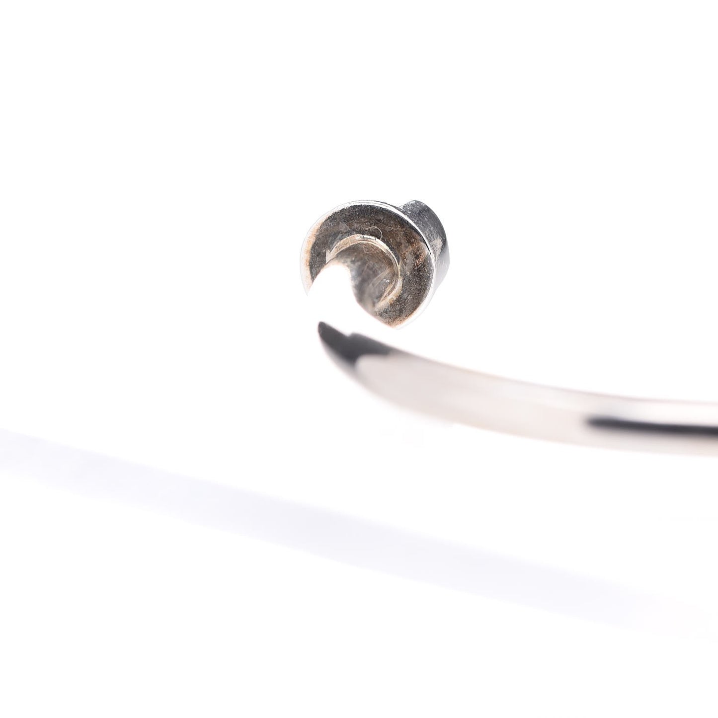 Sterling Silver Return to Narrow Circle Edge Cuff Bracelet
