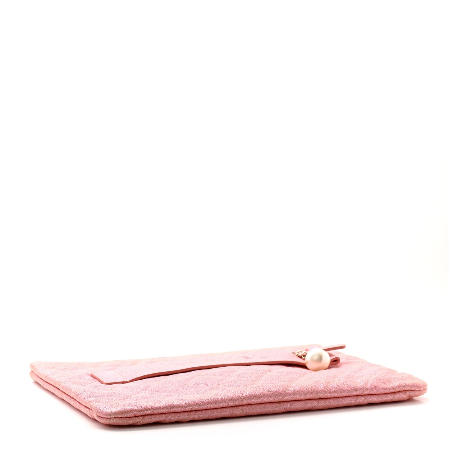 Iridescent Caviar Medium Night by the C Pouch Clutch Rose Pink