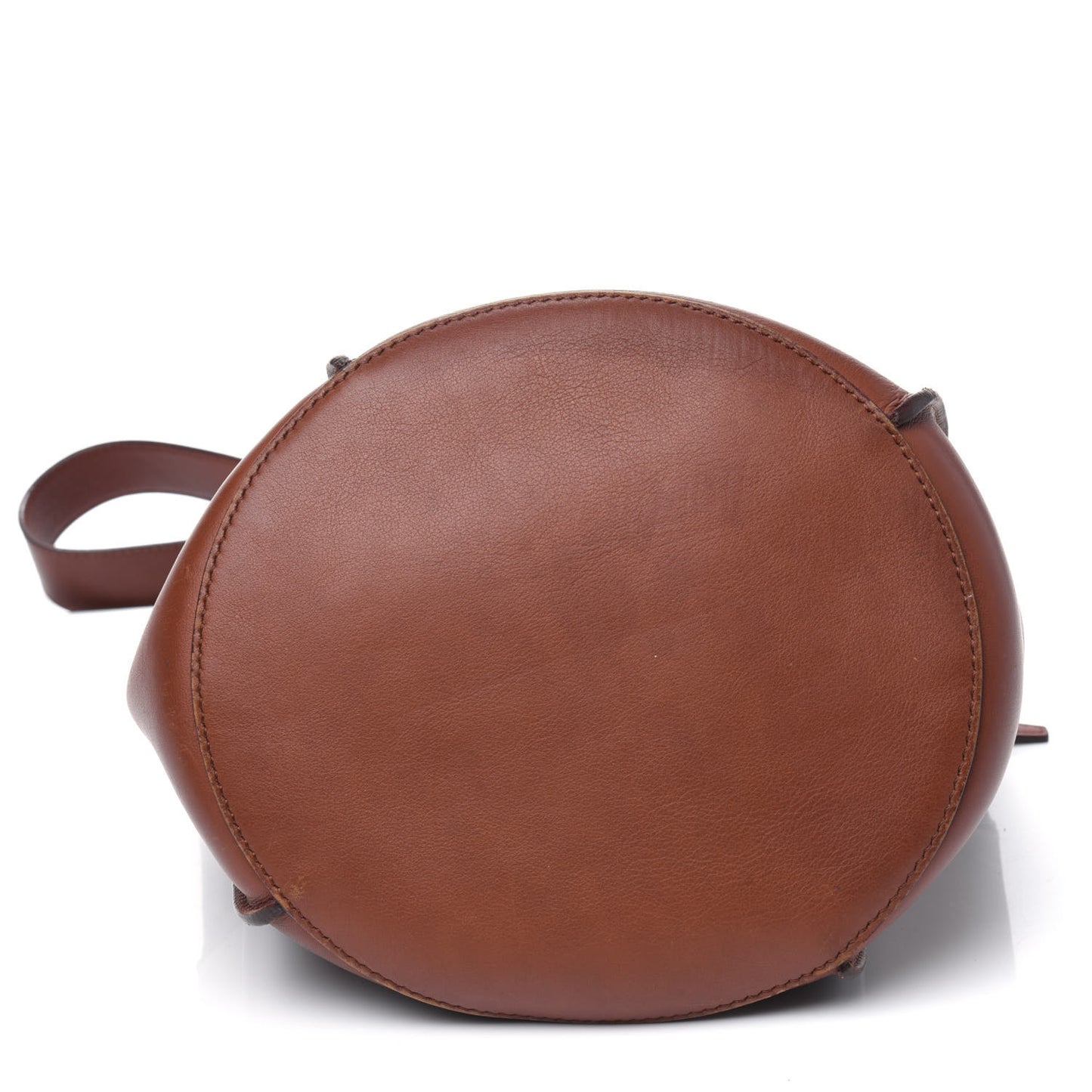 Smooth Calfskin Long Strap Big Bucket Bag Tan