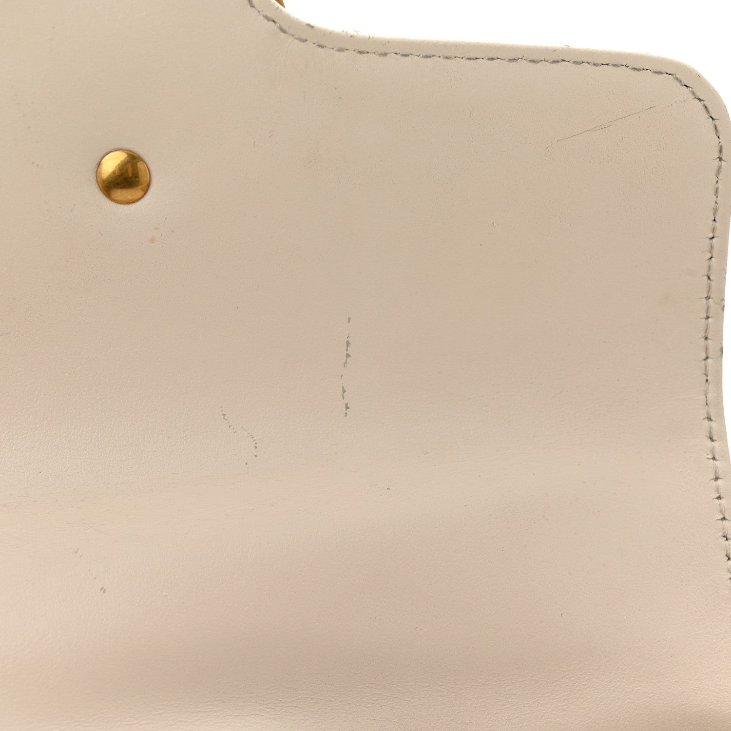 Gucci Calfskin Matelasse Mini GG Marmont Top Handle Shoulder Bag White 14 of 15