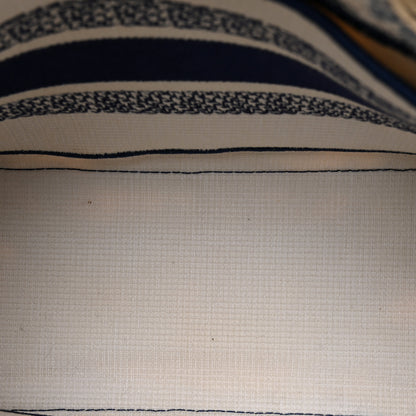 Christian Dior Canvas Embroidered Toile De Jouy Soleil Medium Lady D-Lite Blue 5 of 11