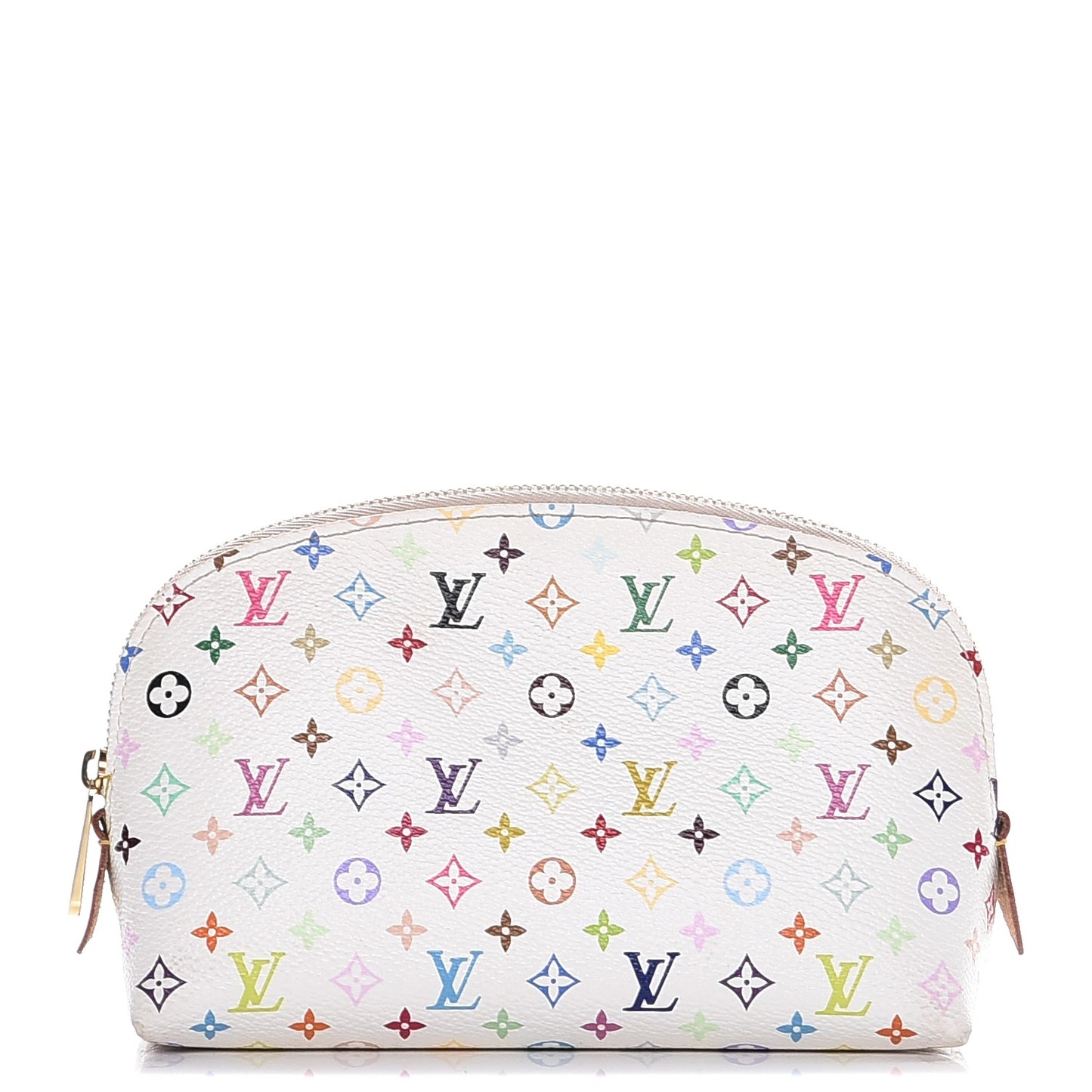 Monogram Multicolor Cosmetic Pouch White Litchi