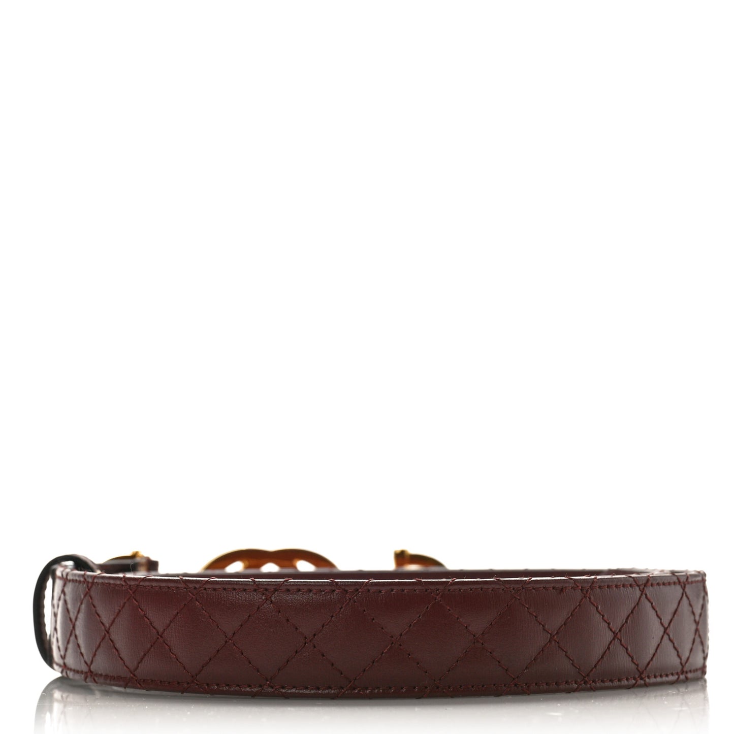 Calfskin Trapuntata Zumi 30mm Belt 80 32 Vintage Bordeaux