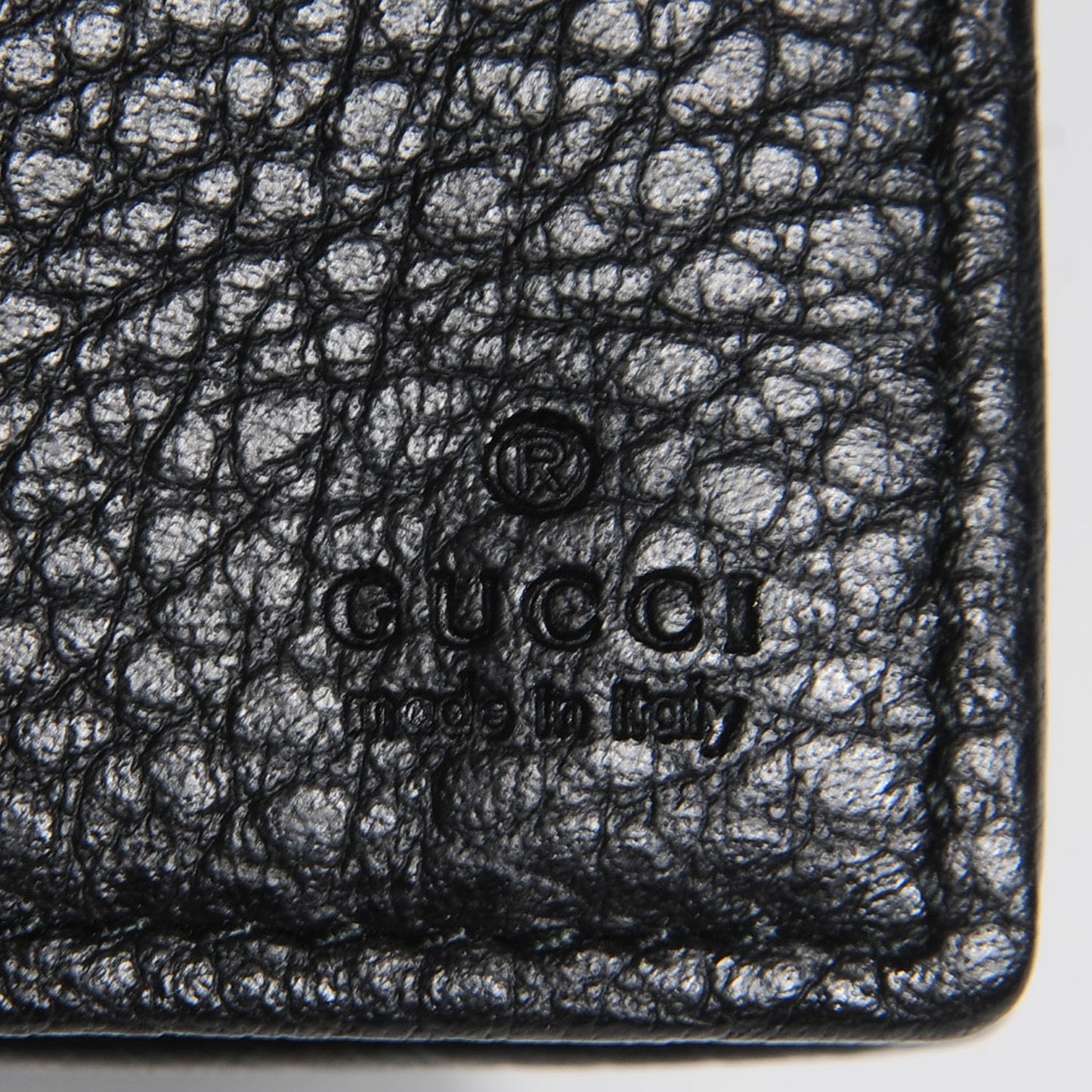 Dollar Calfskin Mini Swing Wallet Bag Black