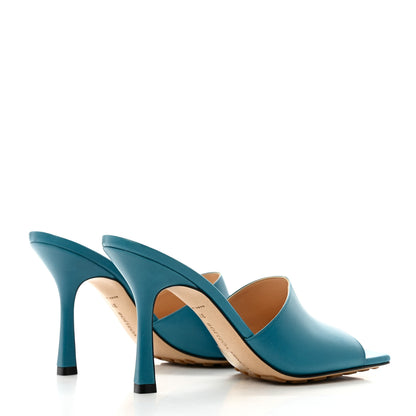 Bottega Veneta Lambskin Stretch Mule Sandals 37 Vintage Blue 4 of 8