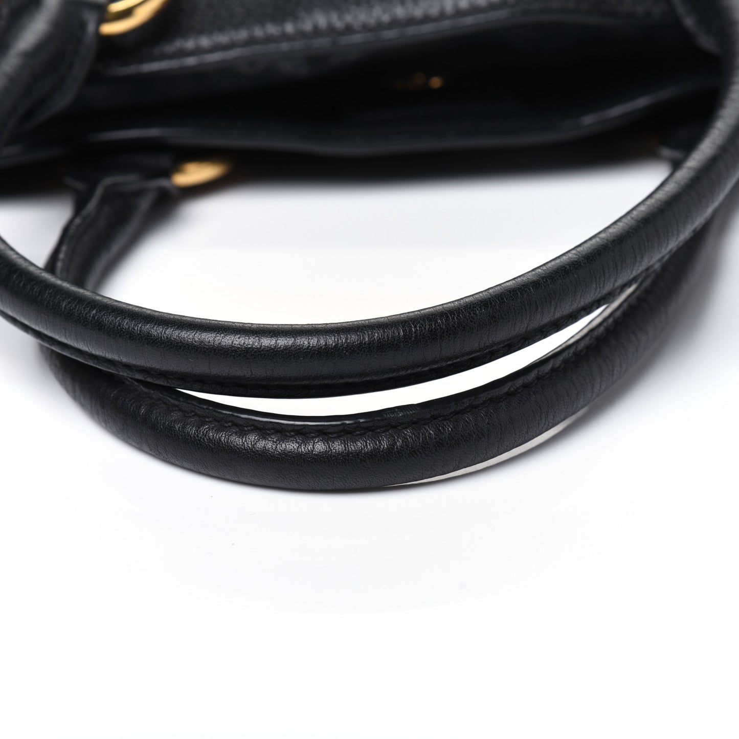 Vitello Daino Side Zip Tote Black