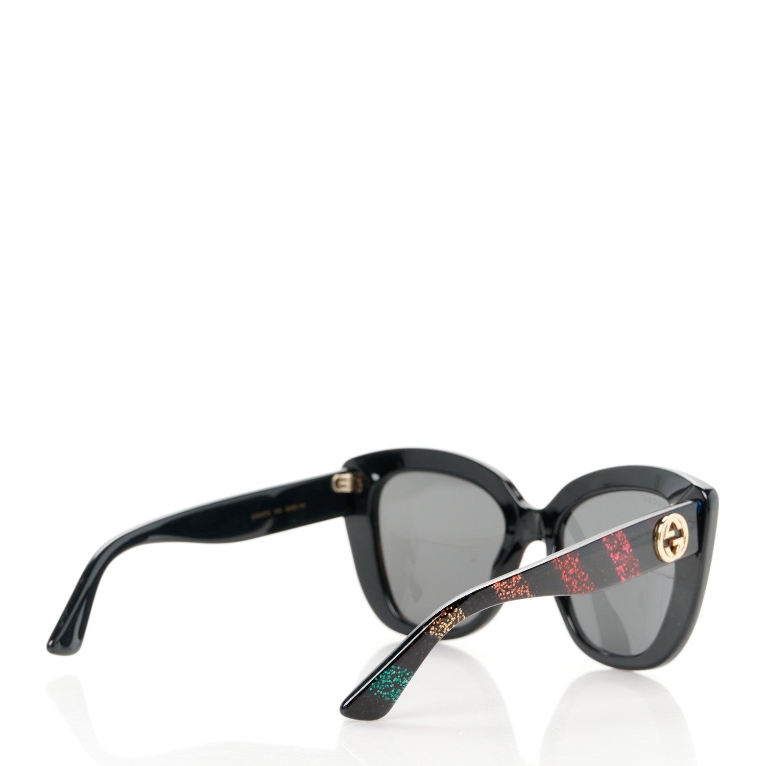 Gucci Acetate Glitter Sunglasses GG0327S Black 4 of 8