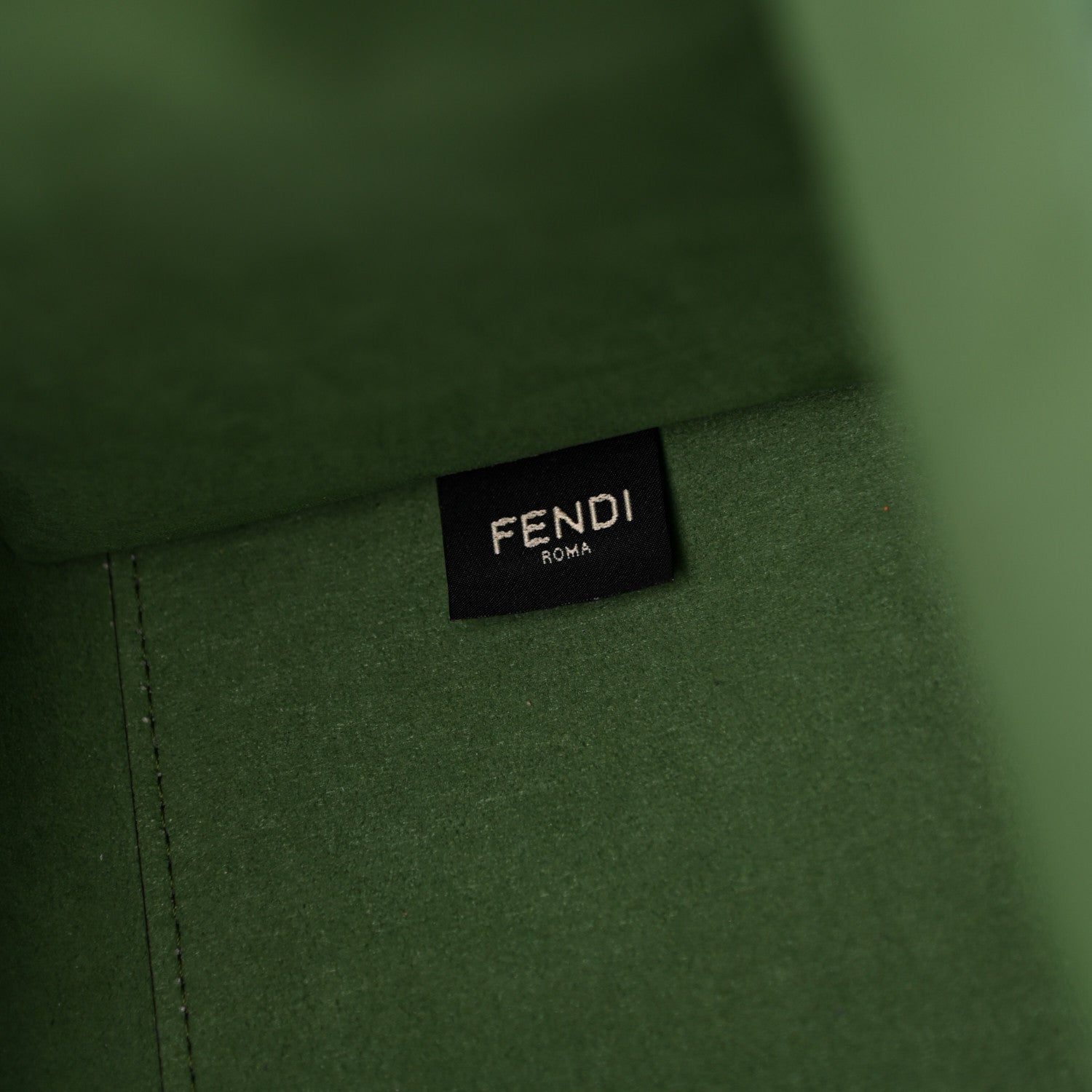 Fendi Vitello Cher Plexiglass Logo Debossed Medium Fendi Sunshine Shopper Tote Verde Islanda 7 of 10