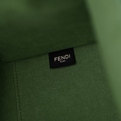 Fendi Vitello Cher Plexiglass Logo Debossed Medium Fendi Sunshine Shopper Tote Verde Islanda 7 of 10
