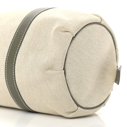 Hermes Toile Natural Barenia Polochon Mademoiselle Bag 8 of 8