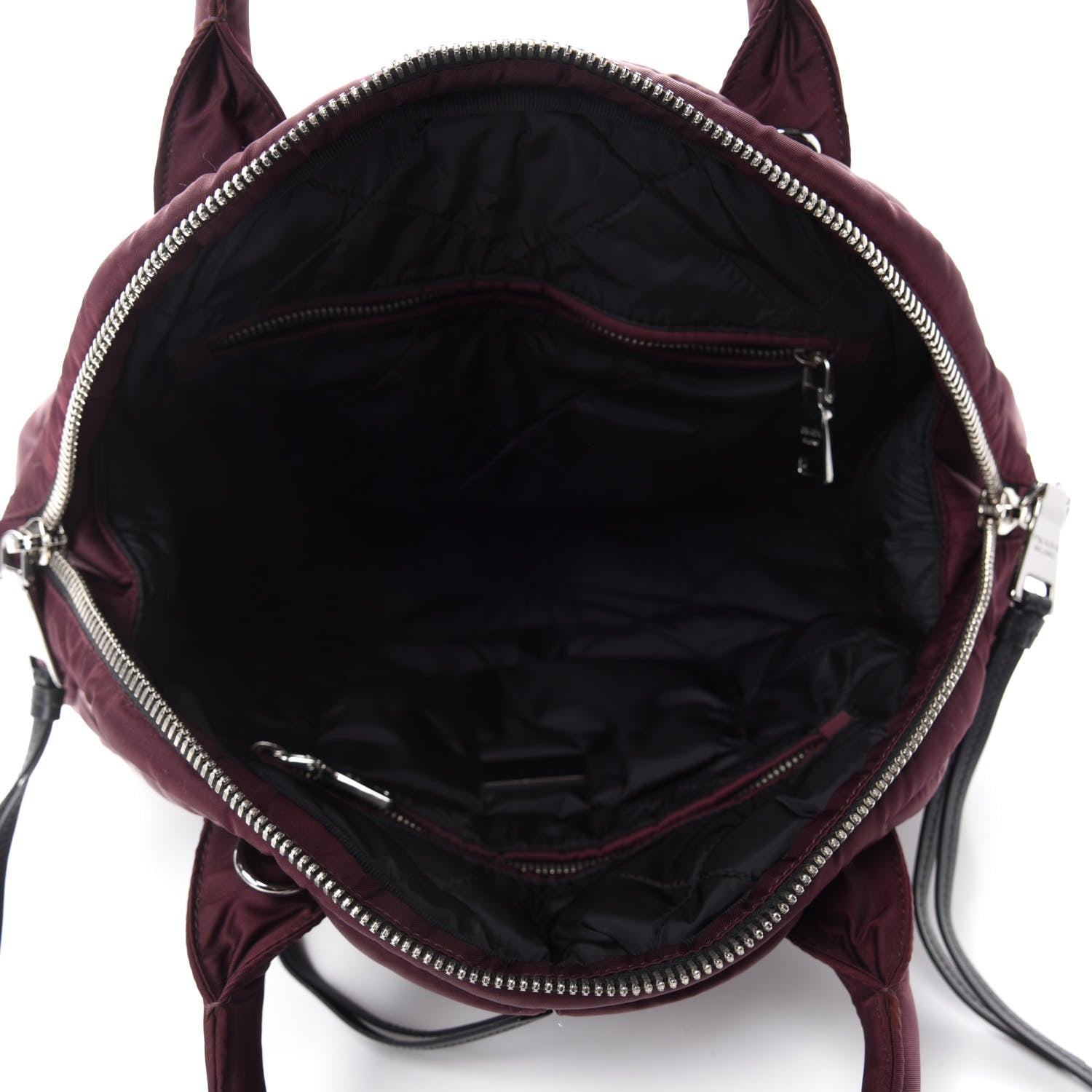 Prada Tessuto Nylon Bomber Dome Satchel Bordeaux 5 of 10
