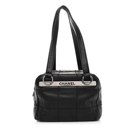 Chanel Caviar Square Stitched Bowler Black 1 of 10