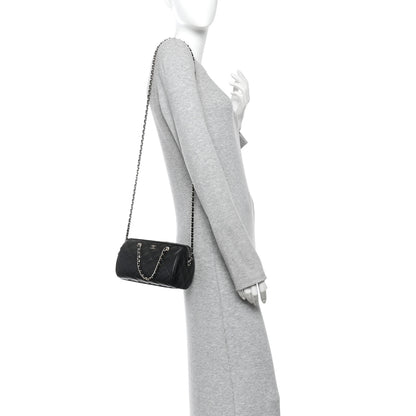 Chanel Caviar Quilted Barrel Clutch With Chain  Black 2 of 10