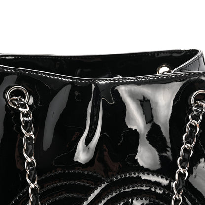 Chanel Vinyl Lipstick Ligne Accordion Tote Black 8 of 10