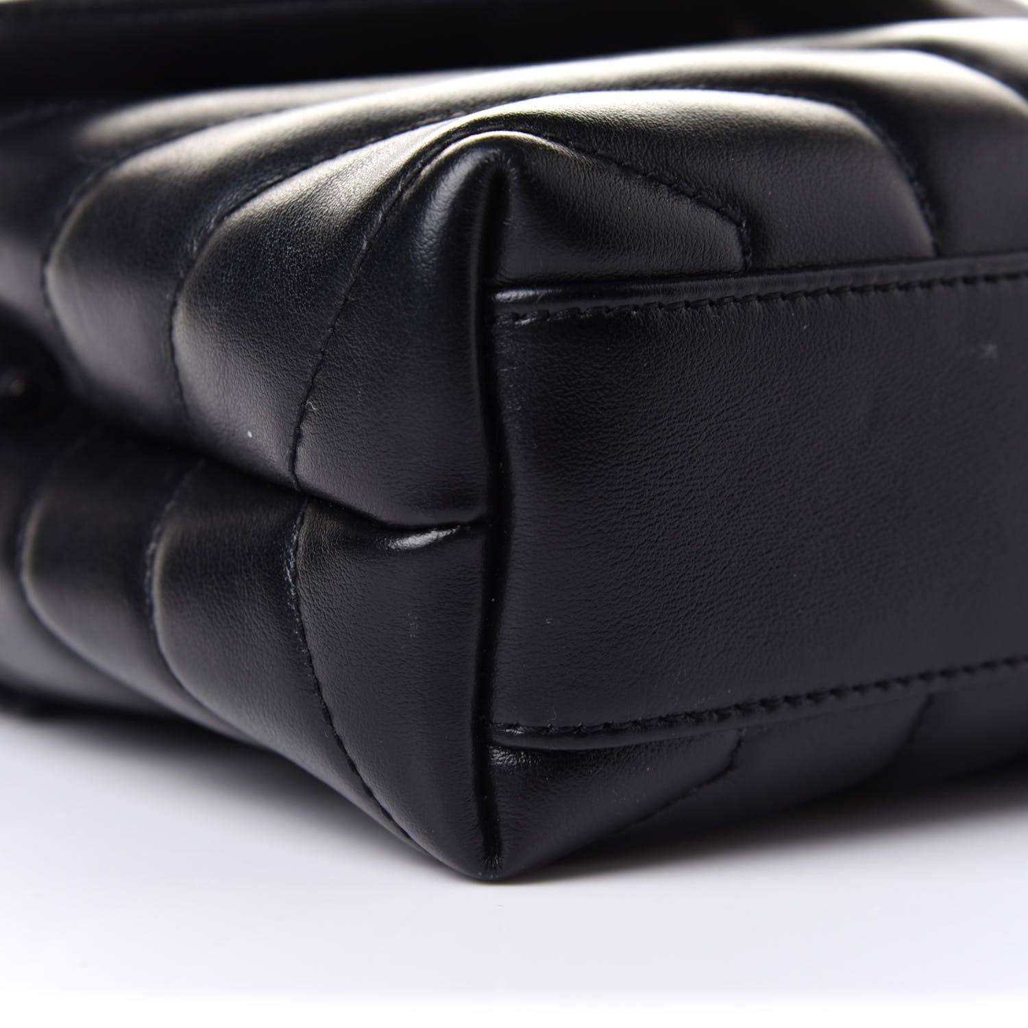 Saint Laurent Calfskin Y Quilted Monogram Toy Loulou Crossbody Bag Black 9 of 12