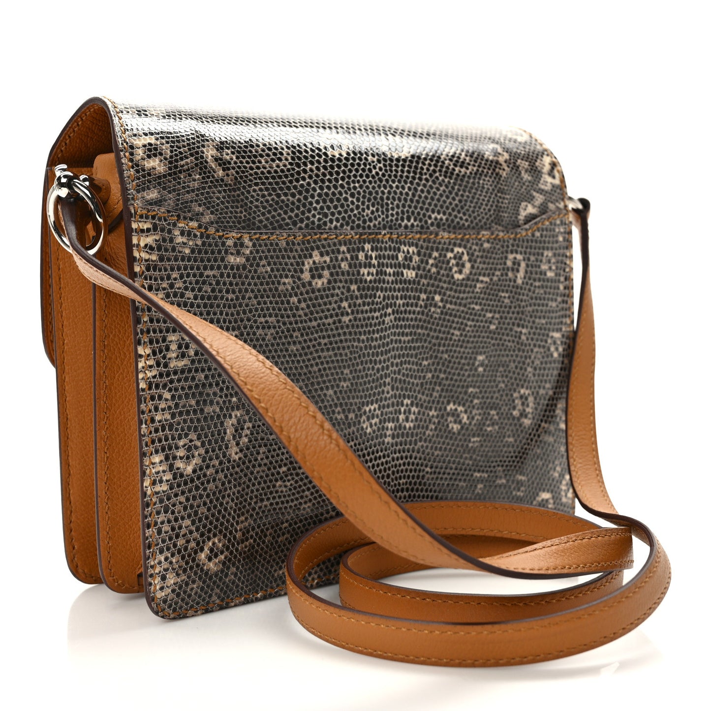 Evercolor Lizard Mini Sac Roulis Caramel Ombre