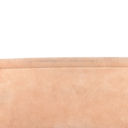 Chloe Calfskin Suede Medium Faye Shoulder Bag Cement Pink 10 of 12