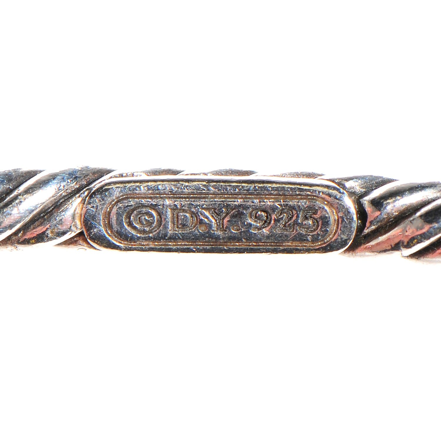 David Yurman Sterling Silver Turquoise Color Classics Cable Bangle Bracelet Set of 2 3 of 5