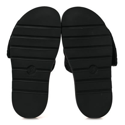 Louis Vuitton Technical Fabric Embossed Monogram Pool Pillow Comfort Mules 41 Black 7 of 11