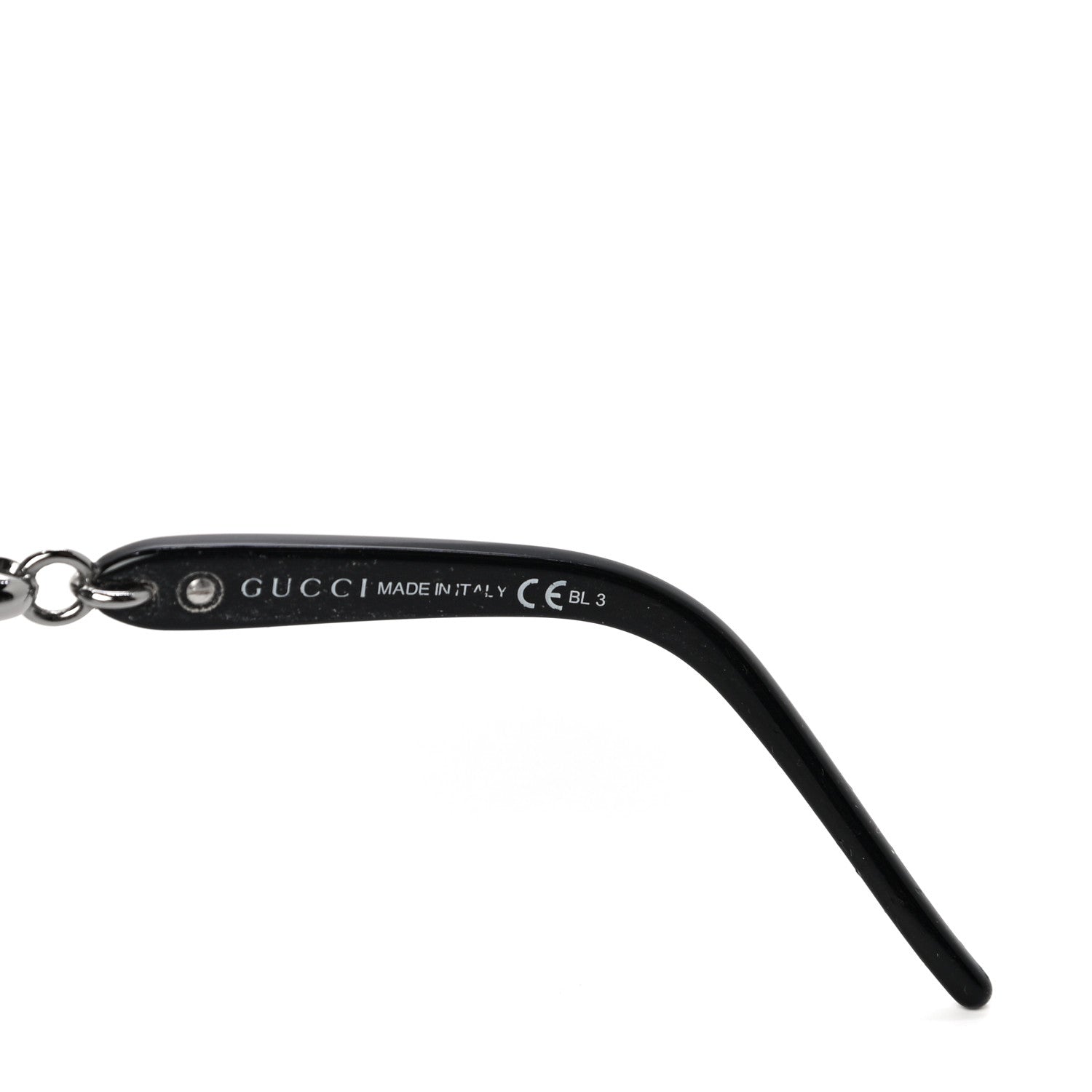 Gucci Marina Chain Aviator Sunglasses GG 4225/S Silver Black 6 of 8