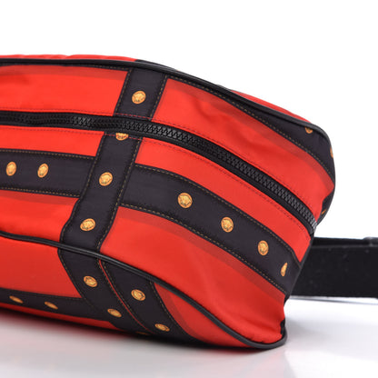 Versace Nylon Tribute Print Belt Bag Red Multicolor 7 of 10