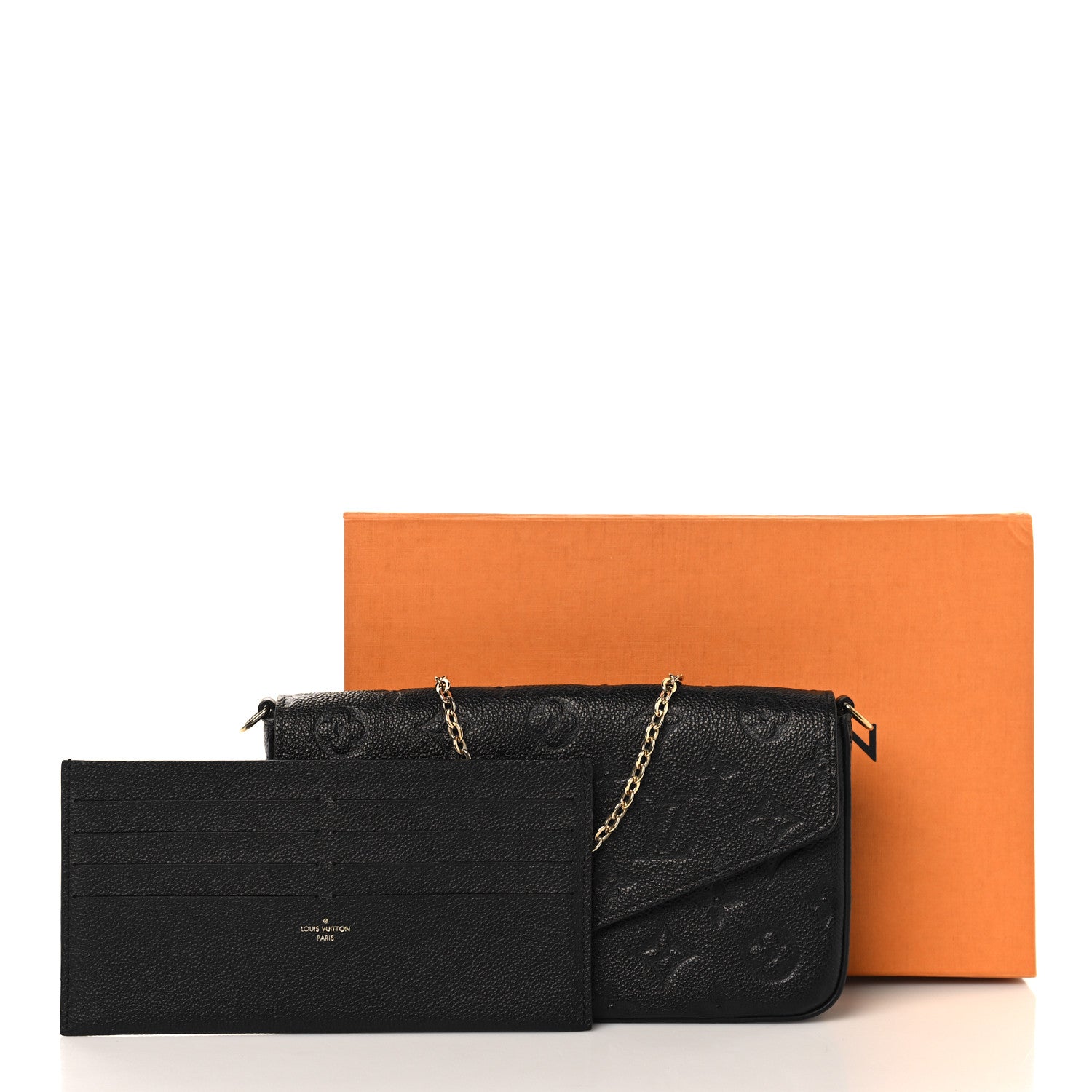 Louis Vuitton Empreinte Pochette Felicie Chain Wallet Black 11 of 11