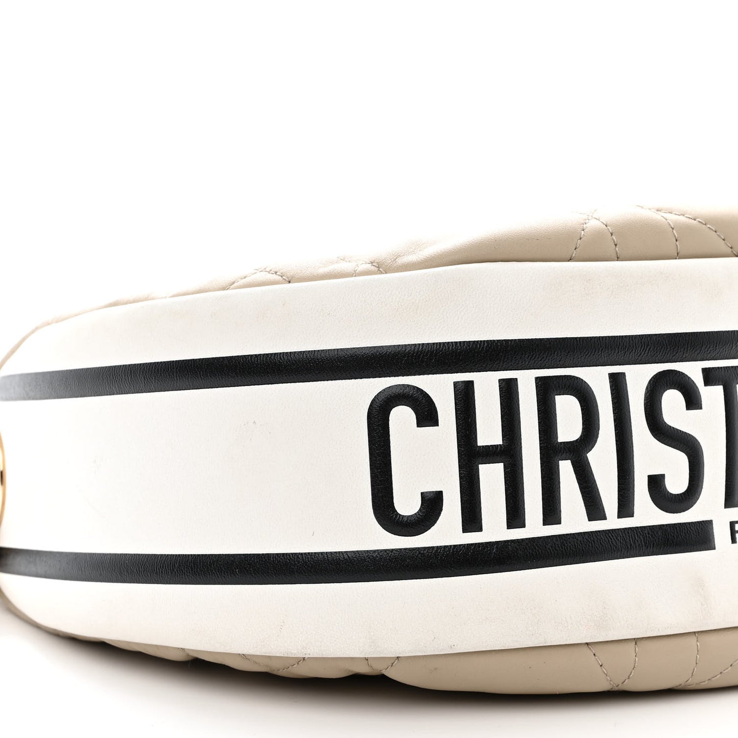 Lambskin Cannage Medium Dior Vibe Hobo Bag Beige