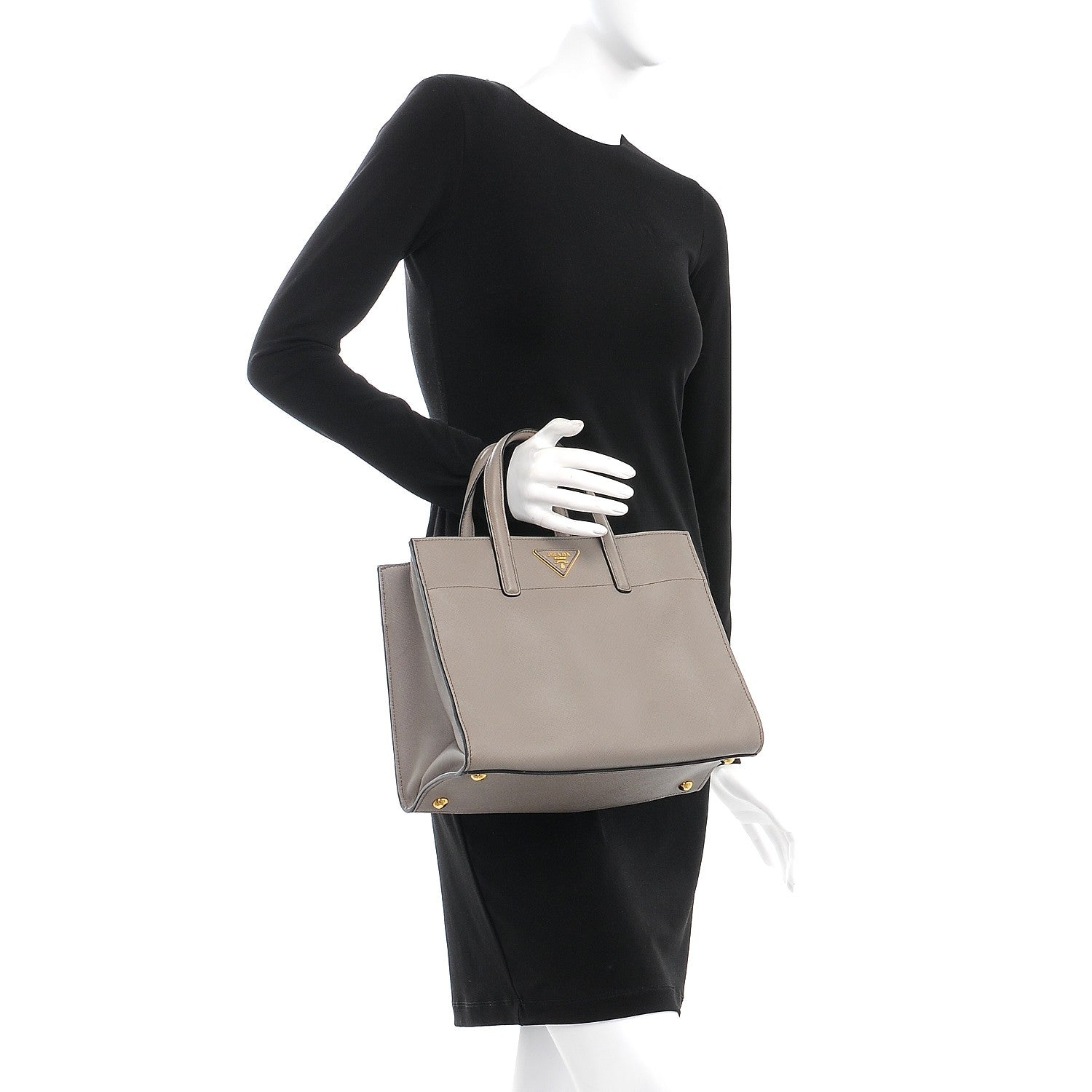 Prada Saffiano Soft Tote Argilla 3 of 14