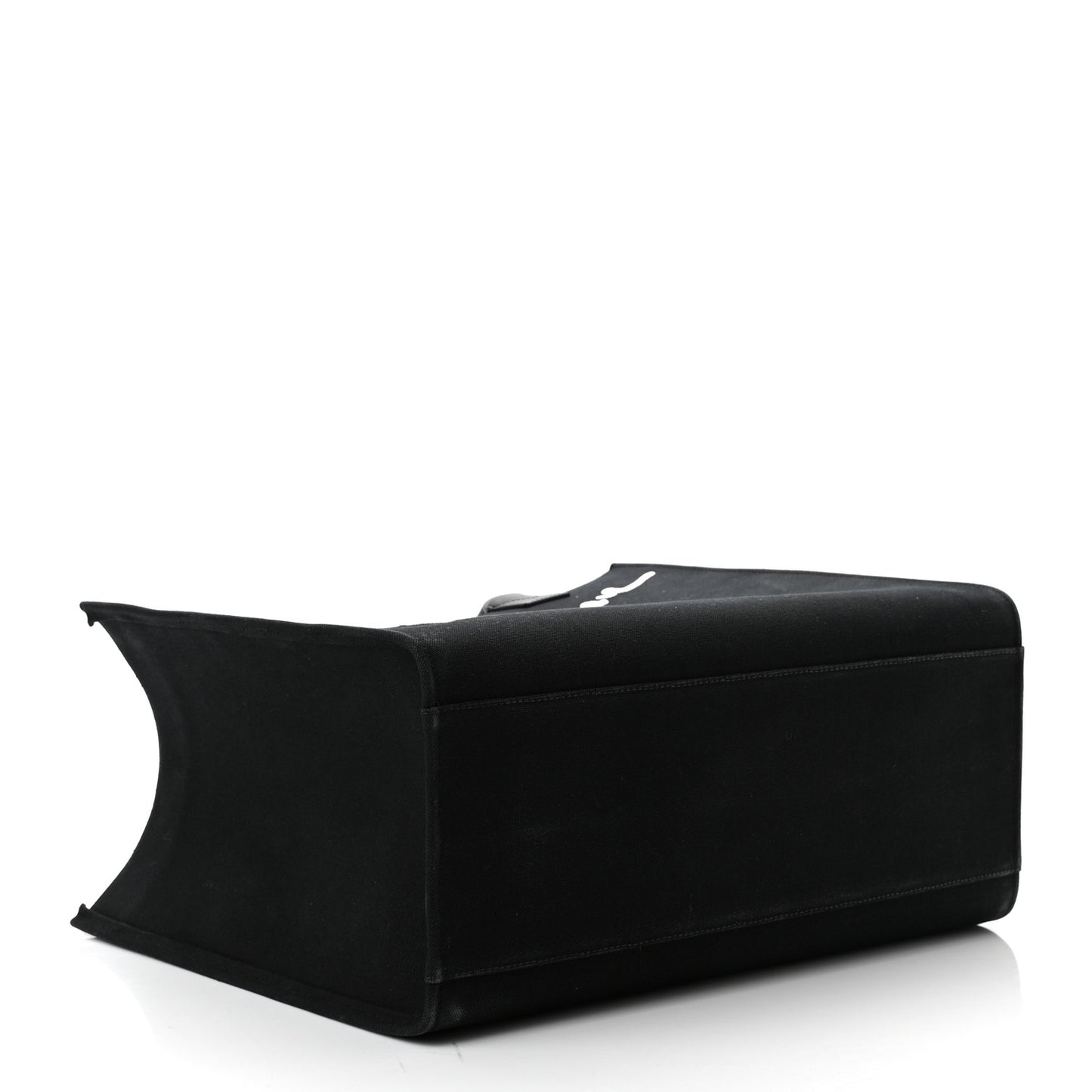 Canvas Suppler Calfskin Cabas GV Signature Tote Black