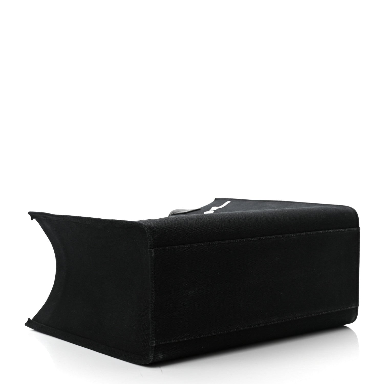 Versace Canvas Suppler Calfskin Cabas GV Signature Tote Black 5 of 10