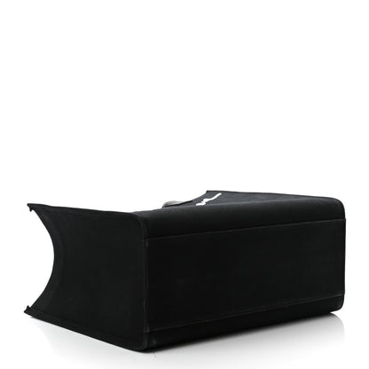 Versace Canvas Suppler Calfskin Cabas GV Signature Tote Black 5 of 10