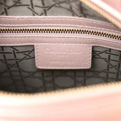 Christian Dior Pearly Lambskin Cannage Medium Lady Dior Lotus 6 of 13