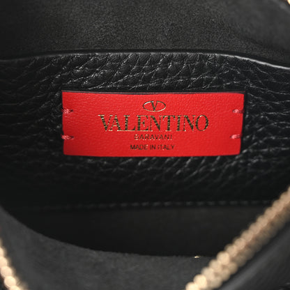 Valentino Garavani Pebbled Calfskin Small Rockstud Flip Lock Shoulder Bag Black 6 of 10