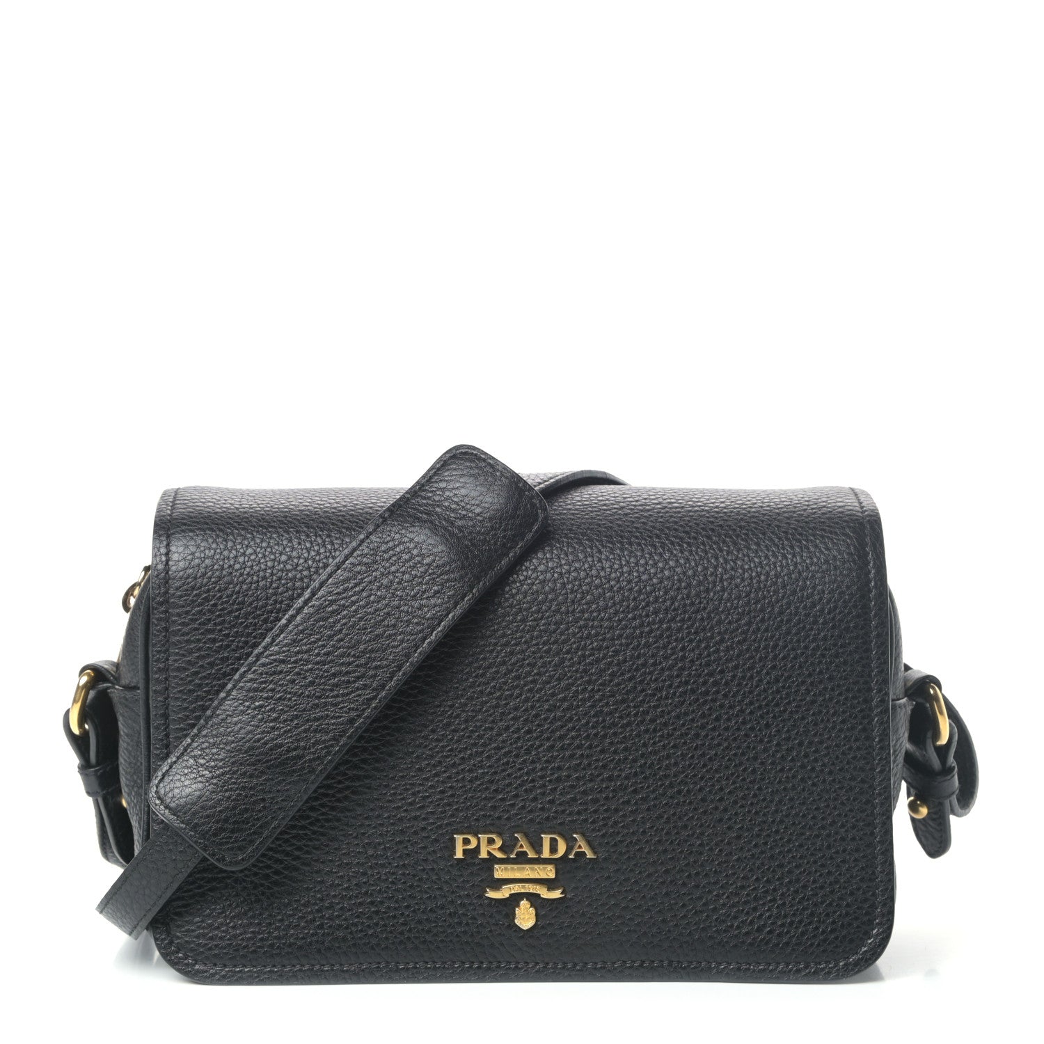 Prada Vitello Phenix Crossbody Bag Black 1 of 9