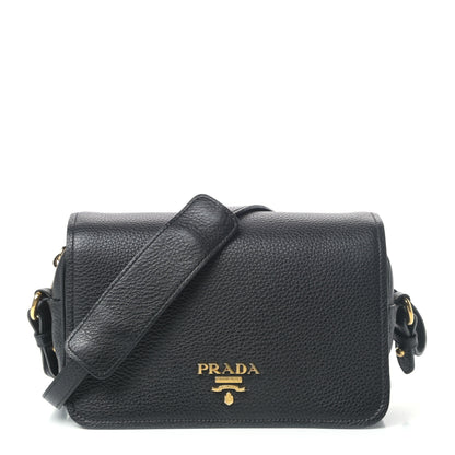 Prada Vitello Phenix Crossbody Bag Black 1 of 9