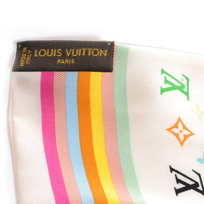 Louis Vuitton Silk Monogram Multicolor Bandeau White 4 of 5