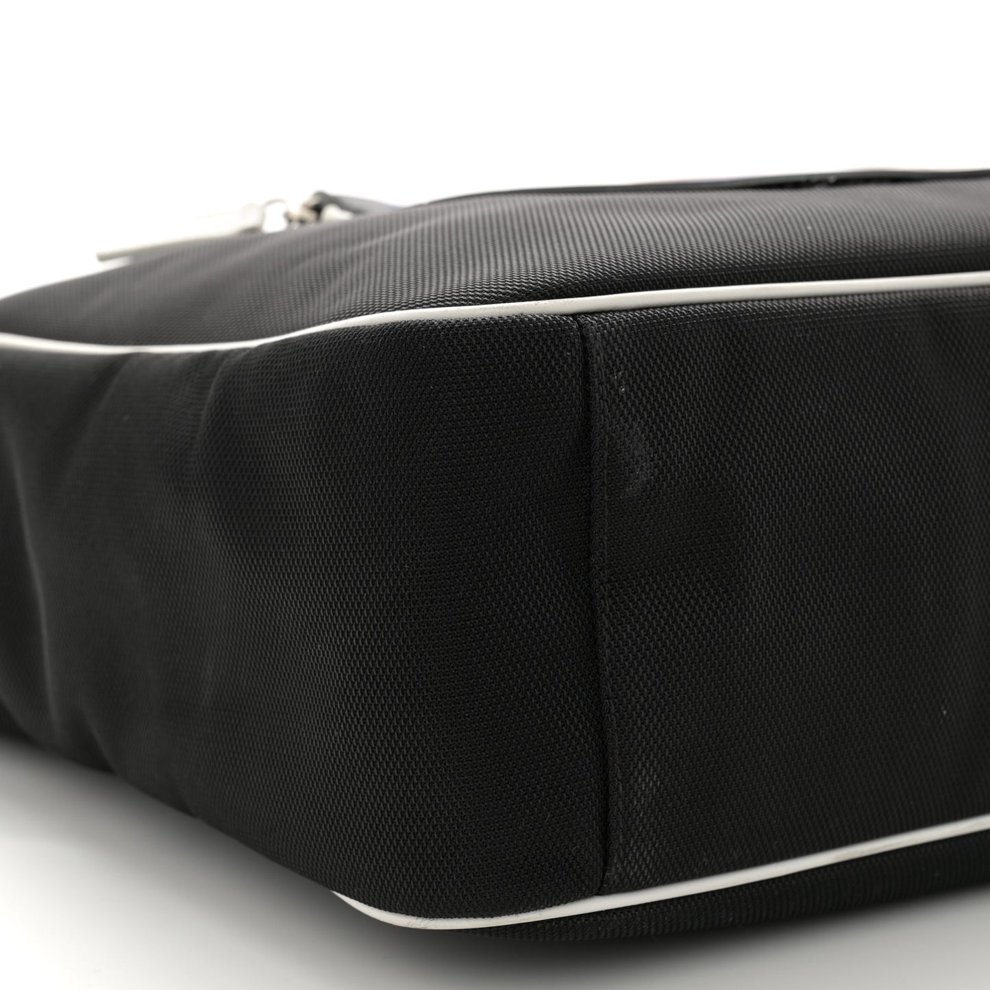 Canvas Rubber Airlines Large Zip Shopping Tote Black White Red