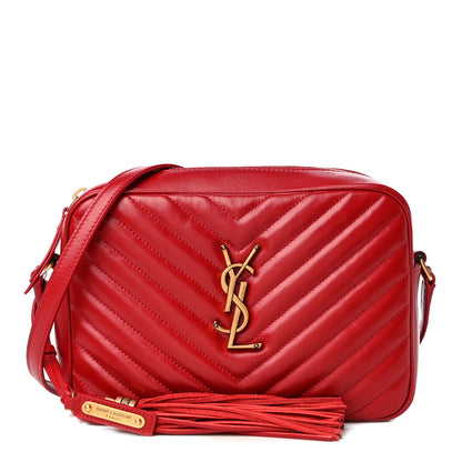 Saint Laurent Calfskin Matelasse Monogram Lou Camera Bag Rouge Eros 1 of 13