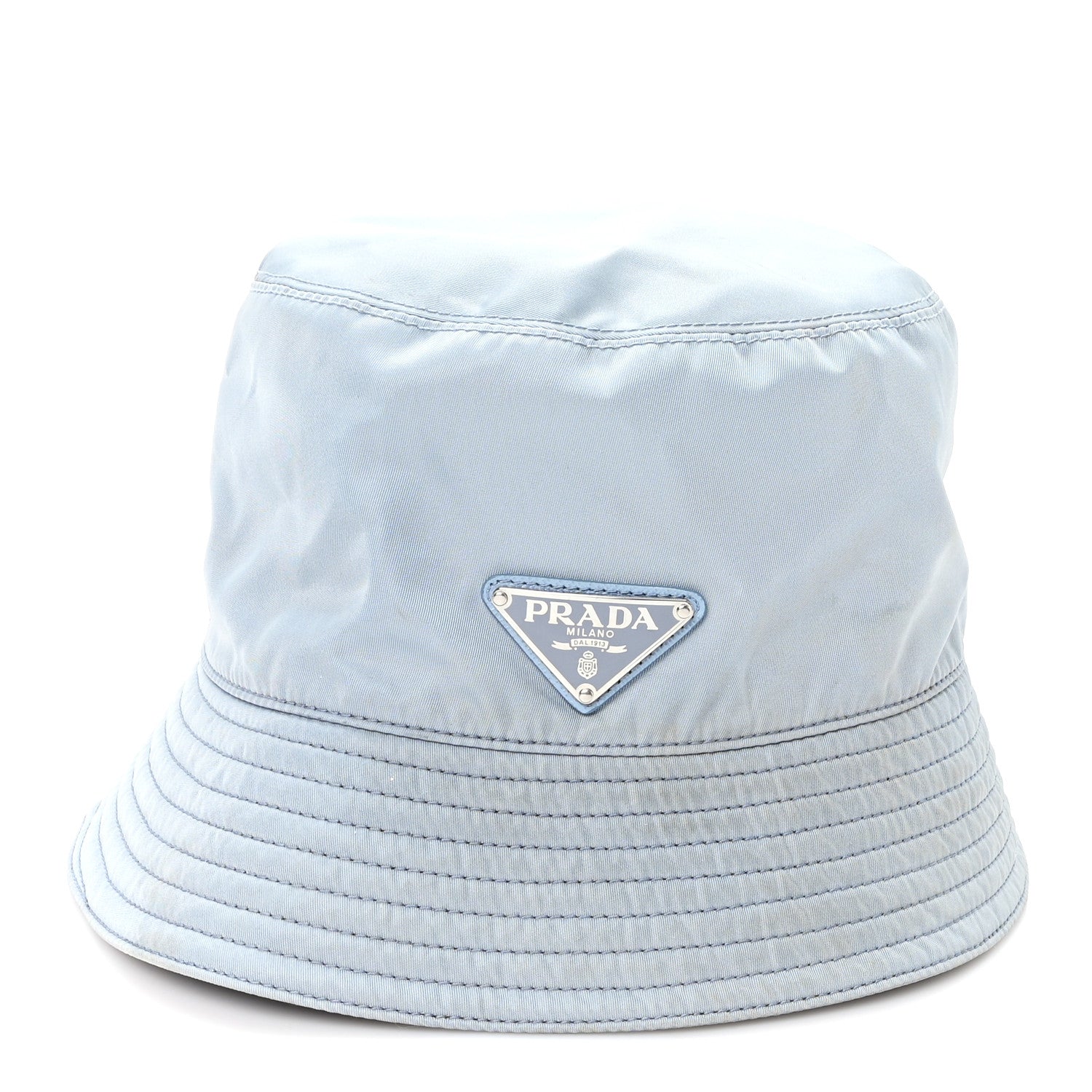 Prada Re-Nylon Metal Triangle Logo Womens Bucket Hat Astrale 3 of 9