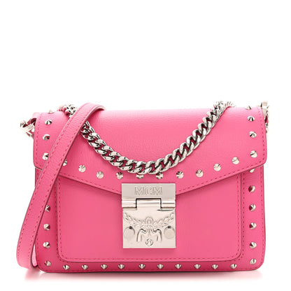 MCM Calfskin Studded Mini Patricia Crossbody Bag Sugar Pink 1 of 10