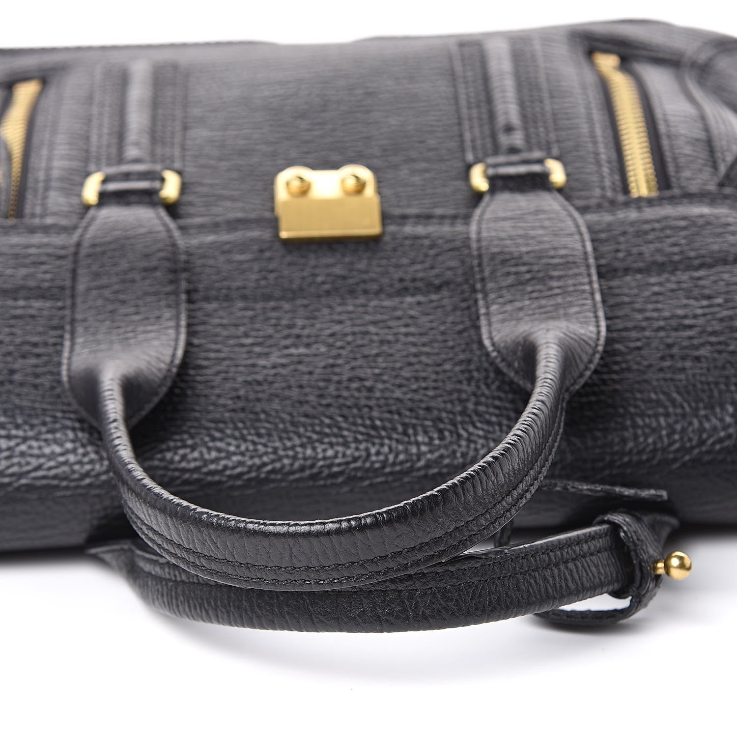 3.1 Phillip Lim 3.1 Textured Calfskin Medium Pashli Satchel Black 11 of 13