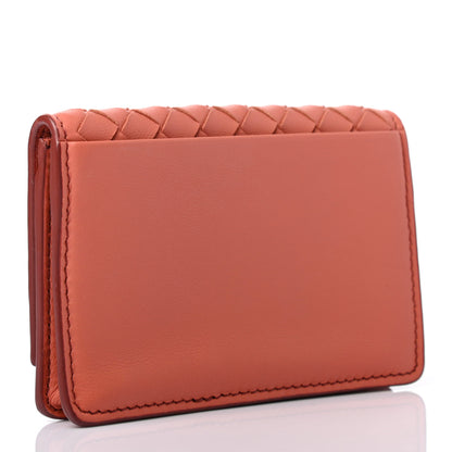 Bottega Veneta Nappa Intrecciato Butterfly Card Case Pink 2 of 4