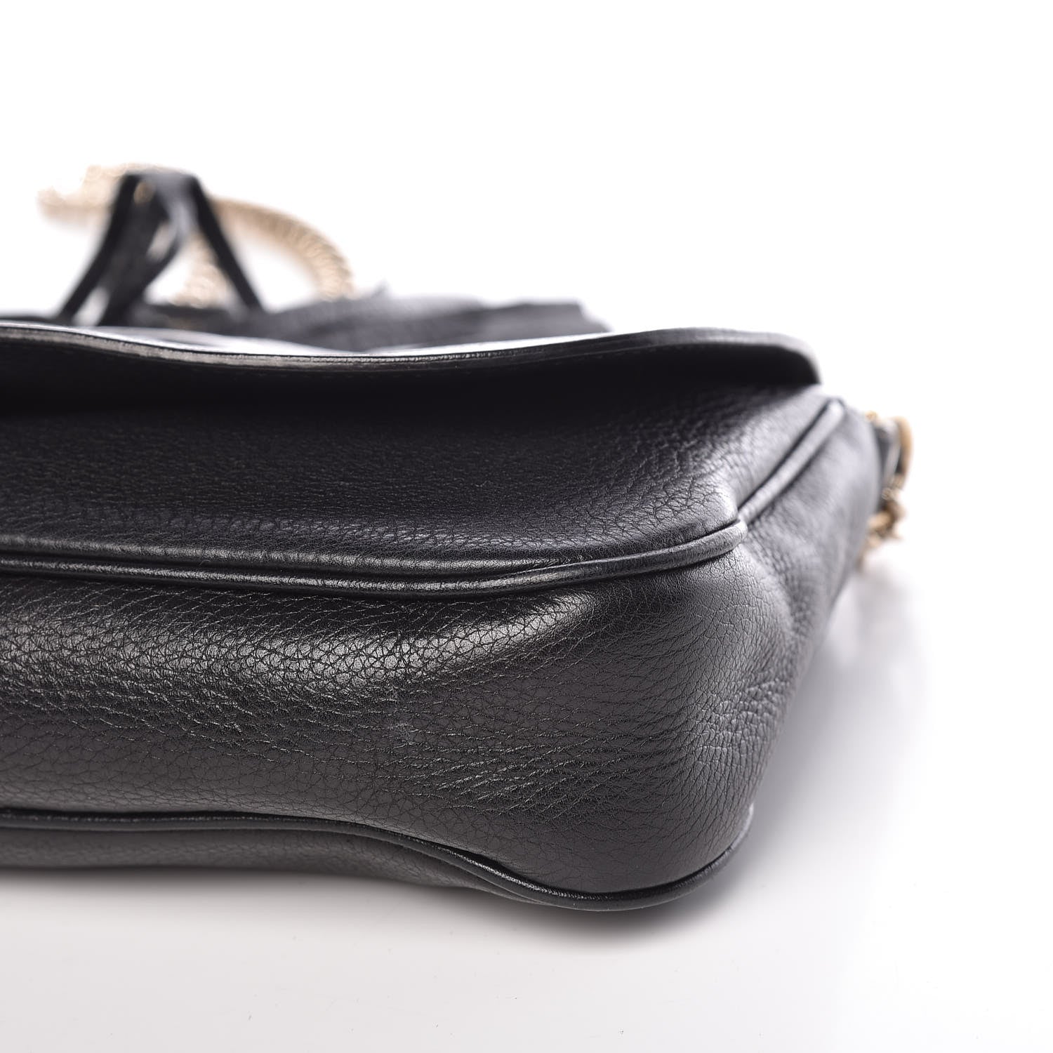 Gucci Pebbled Calfskin Medium Soho Flap Crossbody Black 16 of 17