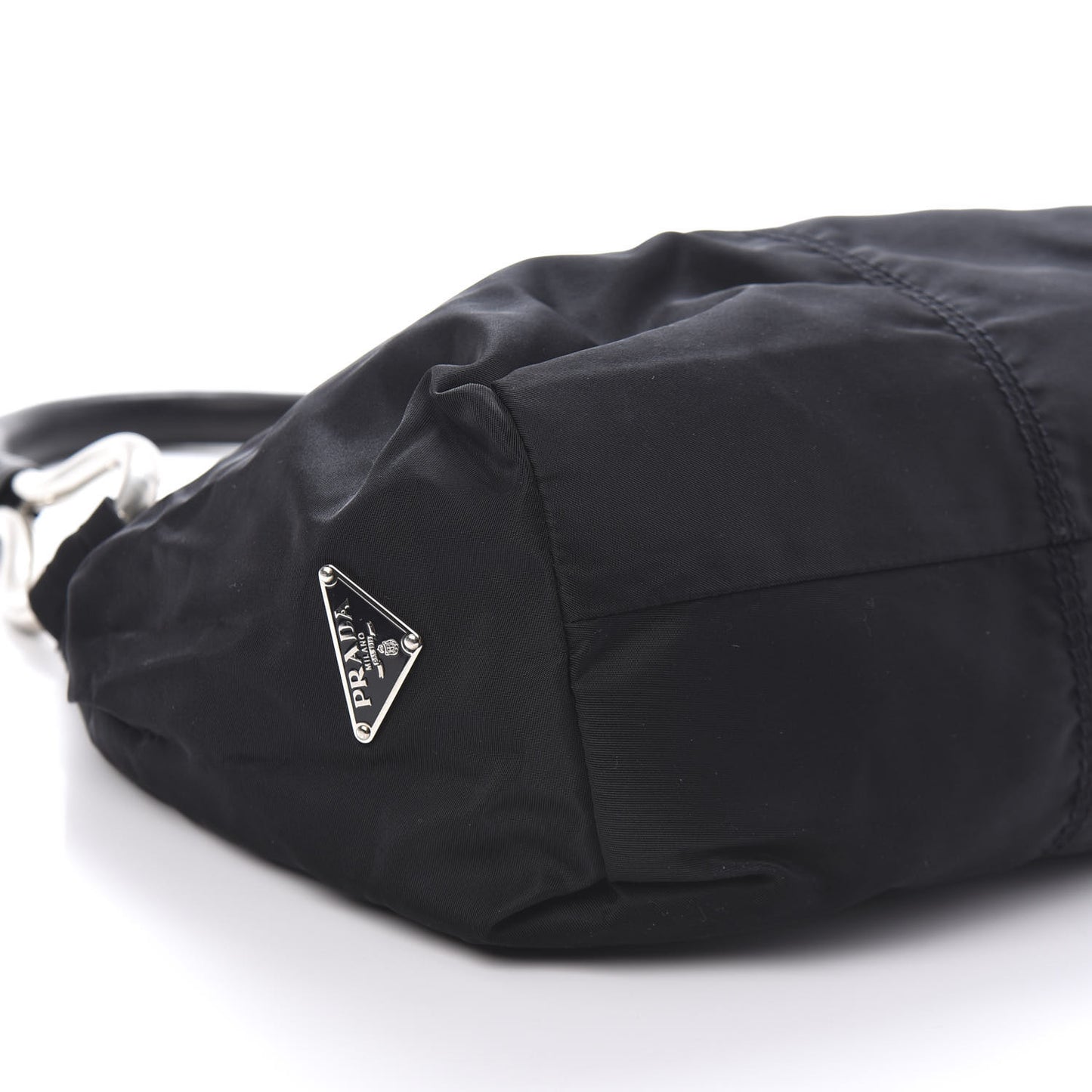 Tessuto Nylon Vitello Hobo Black