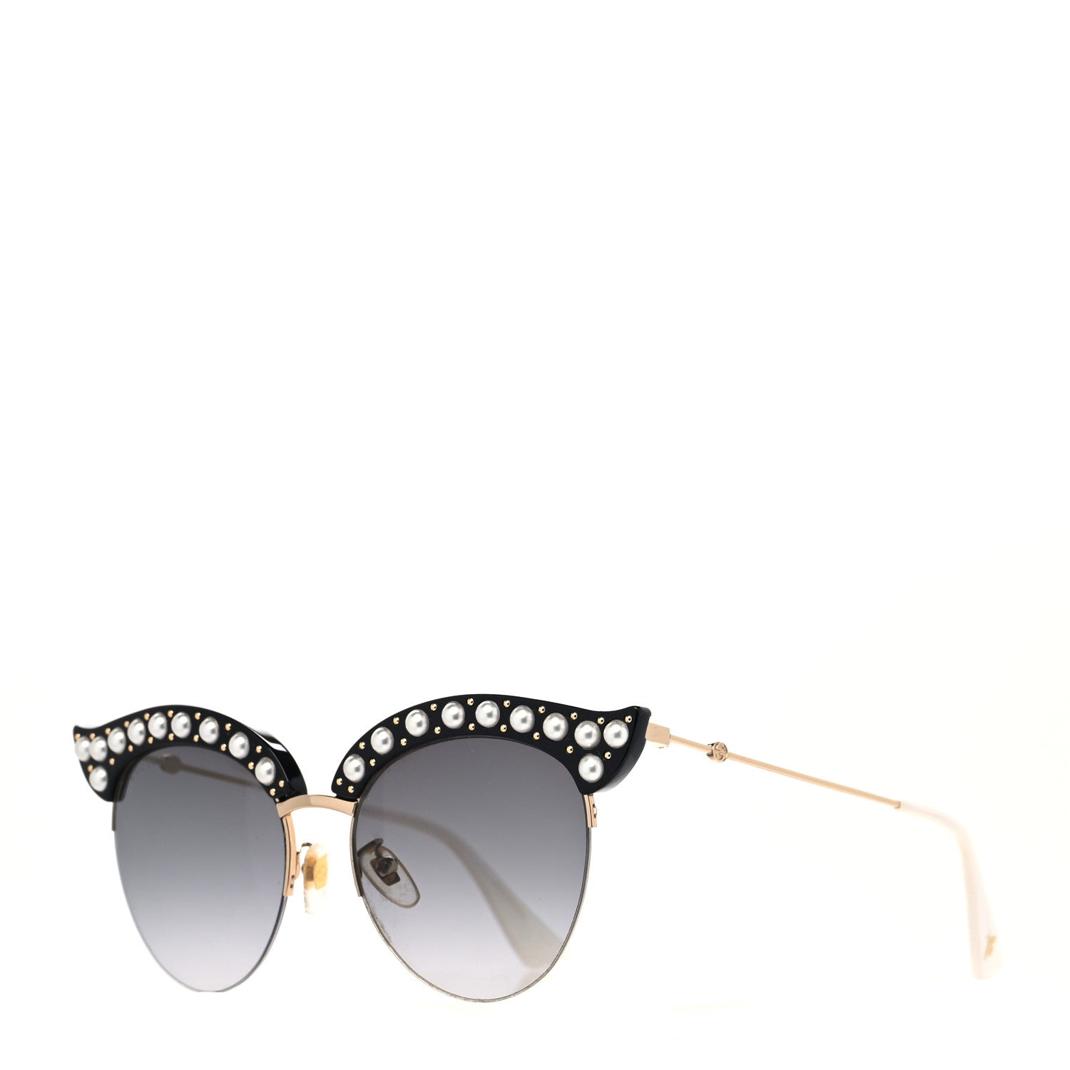 Gucci Pearl Cat Eye Sunglasses GG0212S Black 1 of 7