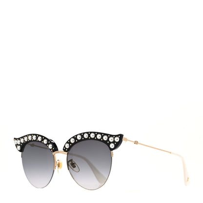 Gucci Pearl Cat Eye Sunglasses GG0212S Black 1 of 7