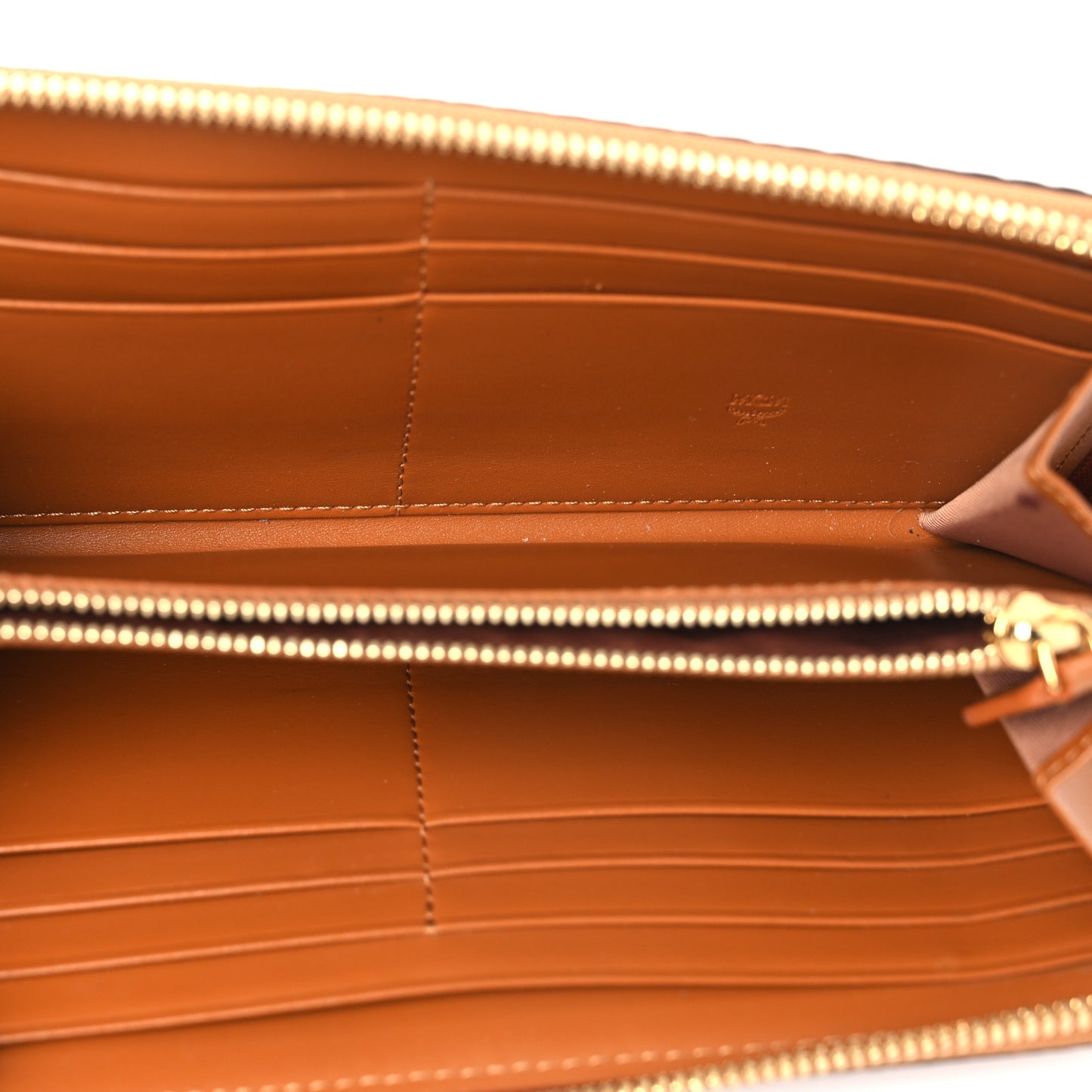 Visetos Large Zip Around Wallet Cognac