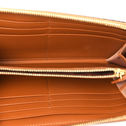 MCM Visetos Large Zip Around Wallet Cognac 5 of 9