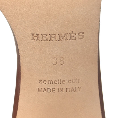 Hermes Calfskin Oasis Sandals 38 Gold 6 of 9